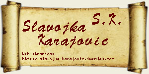 Slavojka Karajović vizit kartica